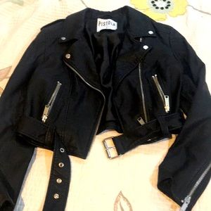 Pistola black leather jacket